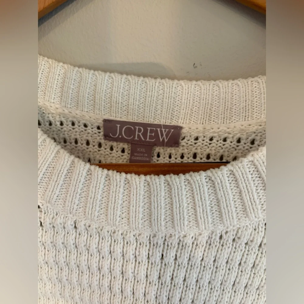 J. Crew White and Blue Striped Sweater - Picture 4 of 7